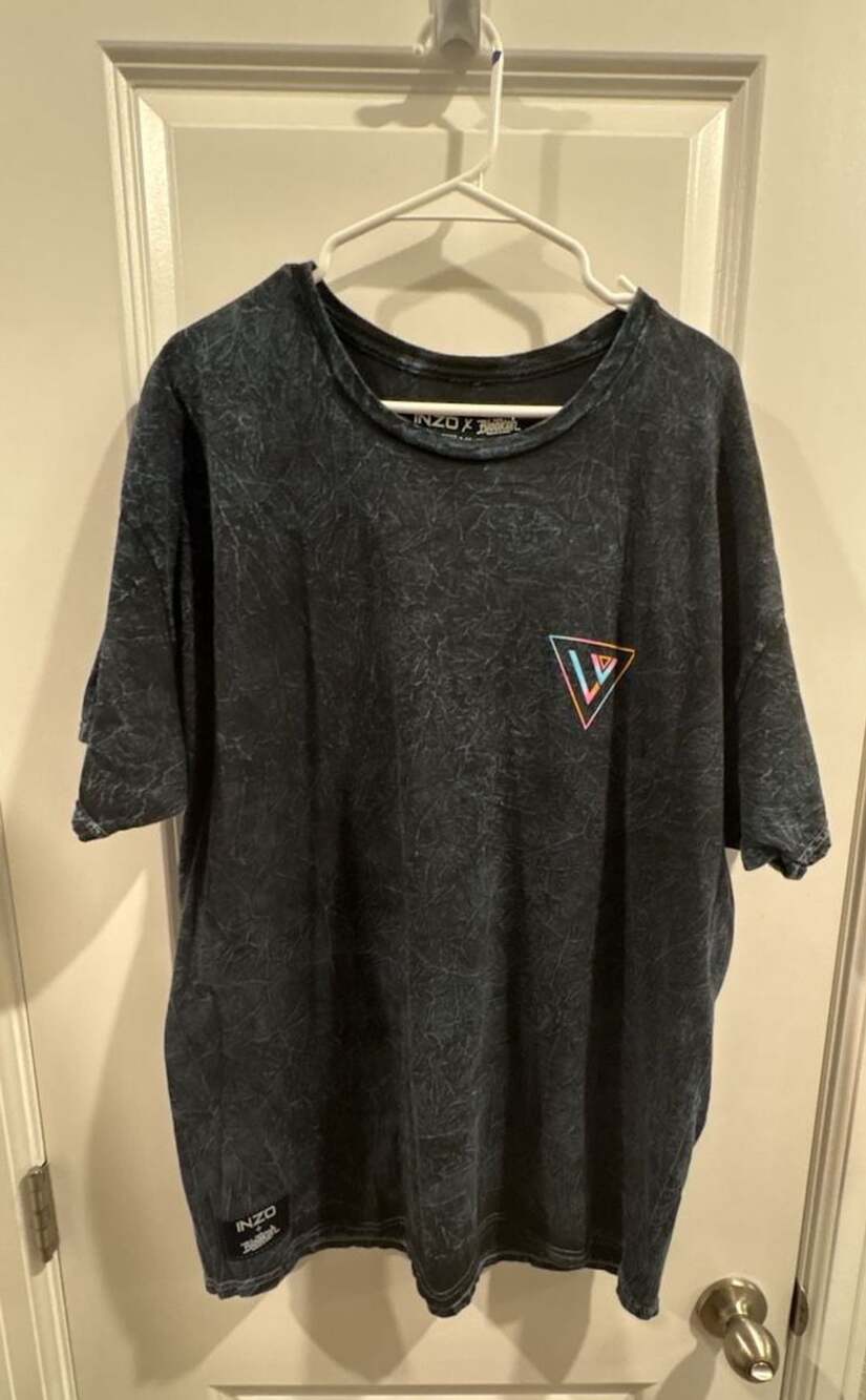 INZO x Blookah Nexum T-Shirt Size XL Mineral Wash Graphic Tee